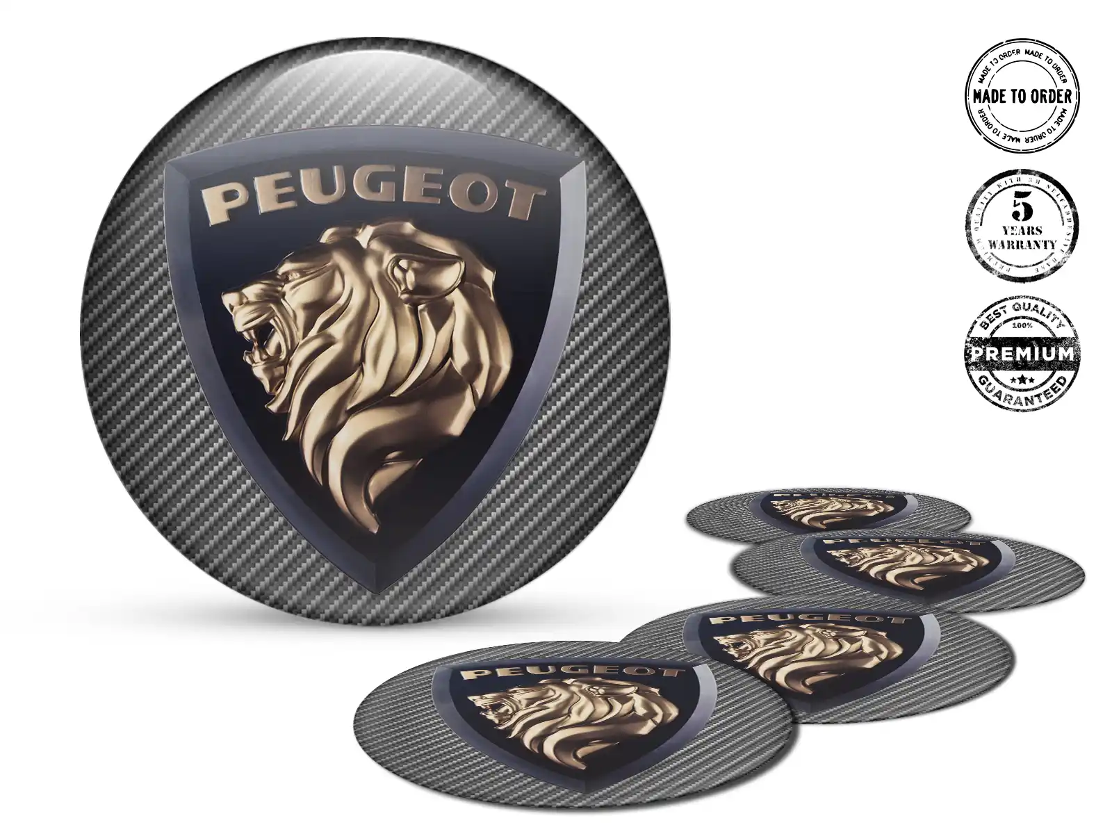 Peugeot Raddekoration Stil Silikon-Badge-Upgrade